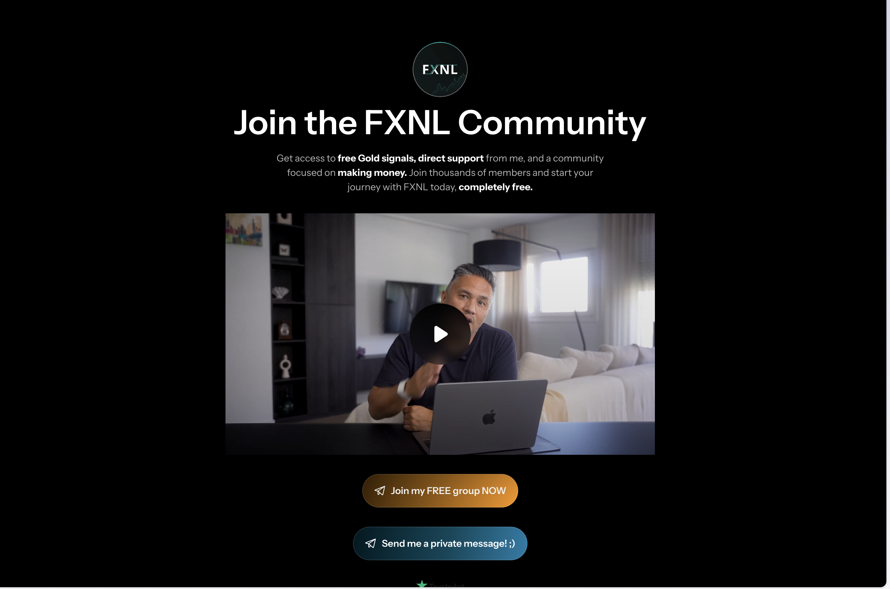 FXNL community website landing page